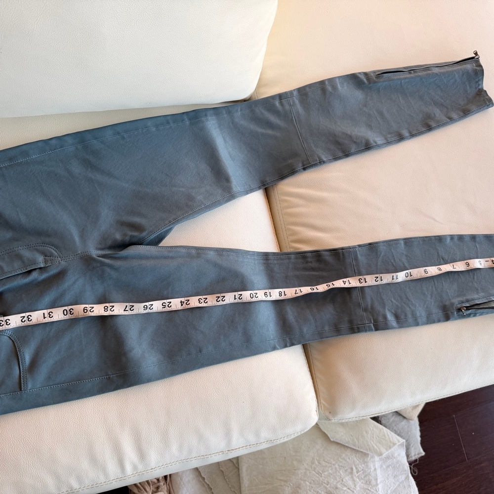 New J Brand Blue gray stretch lamb leather Pants size xs - Picture 13 of 14